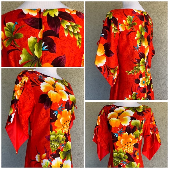 🌺Hawaiian Wedding Honeymoon Set Dress & Shirt 60s - Picture 6 of 16